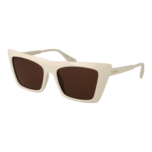 Max & Co Quadrat Sonnenbrille MO0122 5425E in Beige – 45° Seitenansicht