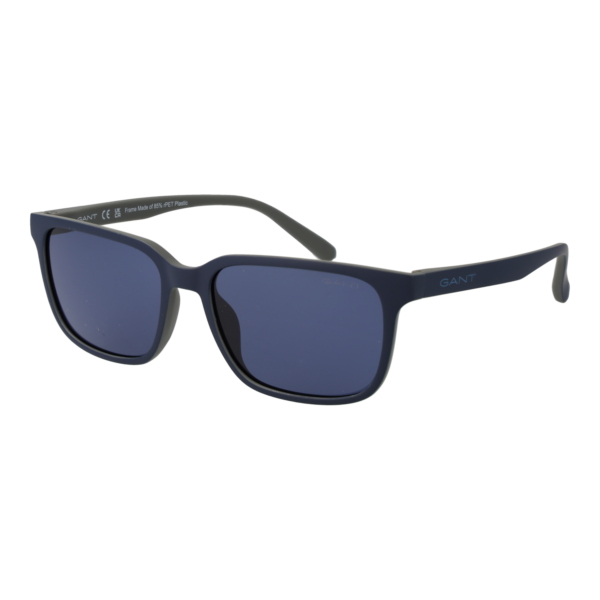 Gant Rechteck Sonnenbrille GA00019 5592V in Blau – 45° Seitenansicht