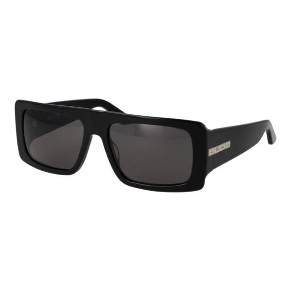 GCDS Rechteck Sonnenbrille GD0053 5601A in Schwarz – 45° Seitenansicht
