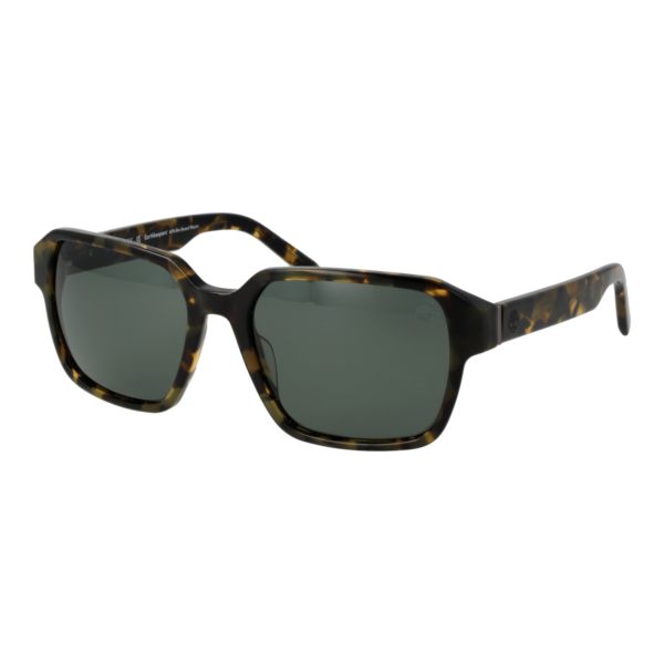 Timberland Quadrat Sonnenbrille TB00043 5655R in Schwarz – 45° Seitenansicht