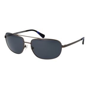 Timberland Rechteck Sonnenbrille TB00045 6608D in Grau – 45° Seitenansicht