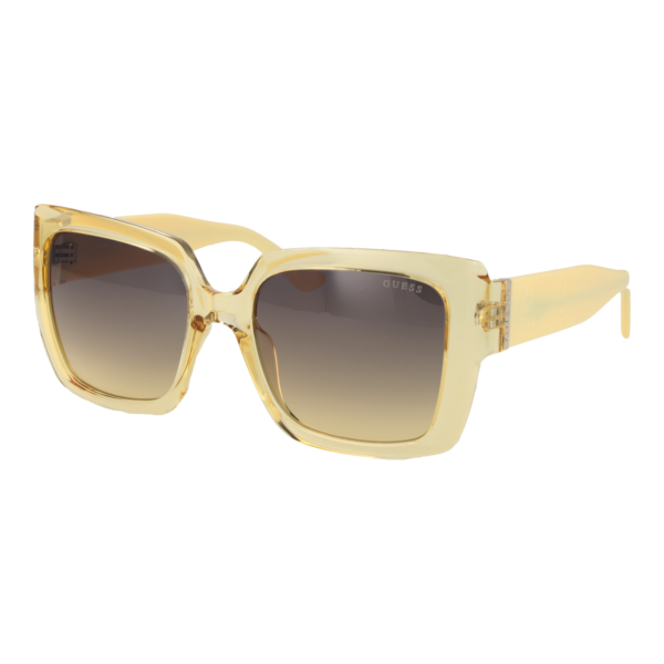 Guess Quadrat Sonnenbrille GU00200 5339B in Gelb – 45° Seitenansicht