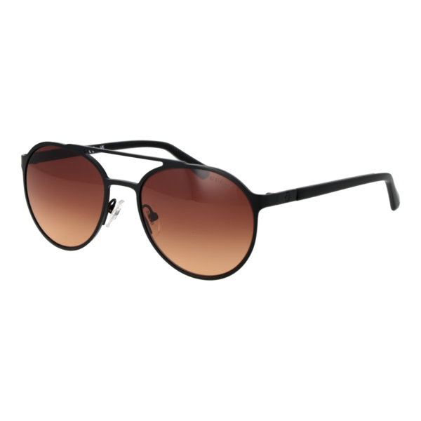 Guess Rund Sonnenbrille GU00211 5202F in Schwarz – 45° Seitenansicht