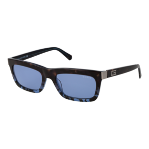 Guess Rechteck Sonnenbrille GU00212 5592V in Blau – 45° Seitenansicht