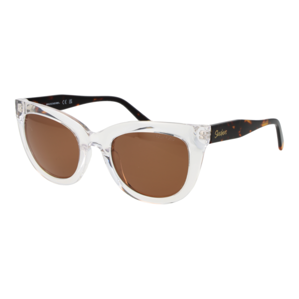 Skechers Katzenaugen Sonnenbrille SE00040 5226H in Transparent – 45° Seitenansicht