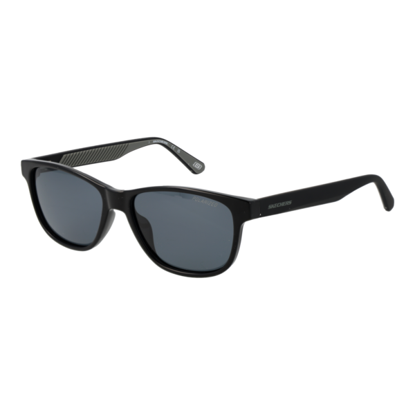 Skechers Rechteck Sonnenbrille SE00058 5301D in Schwarz – 45° Seitenansicht