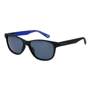 Skechers Rechteck Sonnenbrille SE00058 5302D in Schwarz – 45° Seitenansicht