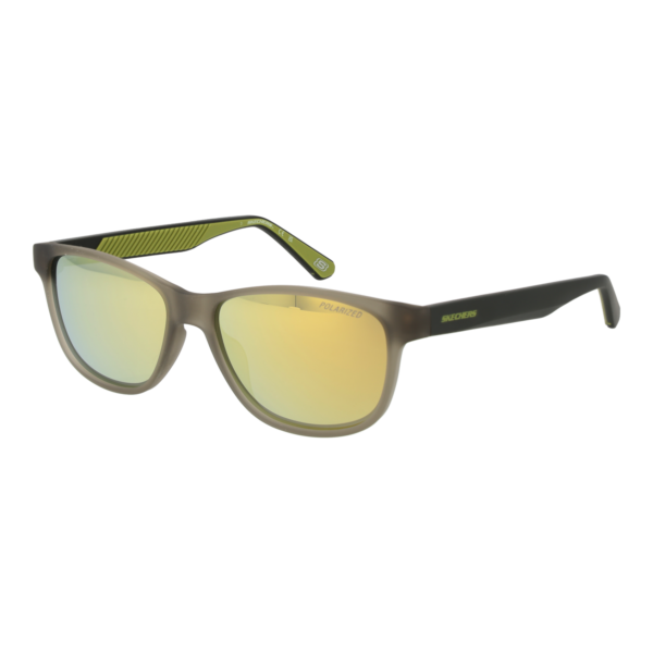 Skechers Rechteck Sonnenbrille SE00058 5397R in Gelb – 45° Seitenansicht