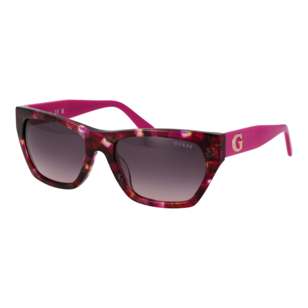 Guess Rechteck Sonnenbrille GU00203-H 5678F in Mehrfarbig – 45° Seitenansicht