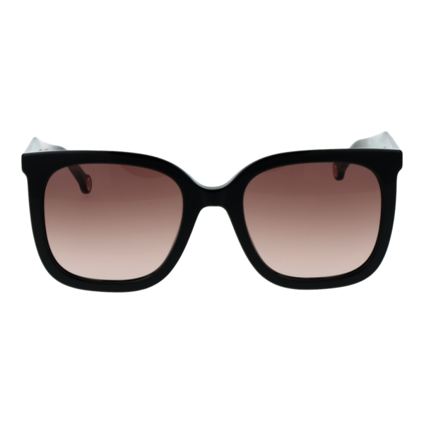 Carolina Herrera Sonnenbrille HER 0375/G/S 56807HA – Frontansicht mit Azetat Rahmen und Braun Gläsern
