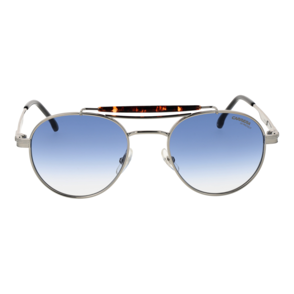 Carrera Sonnenbrille CARRERA 381/S 5231Z08 – Frontansicht mit Metall Rahmen und Blau Gläsern