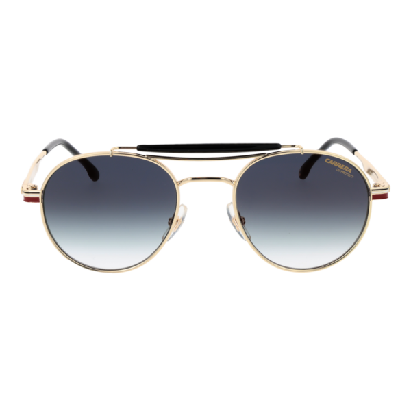 Carrera Sonnenbrille CARRERA 381/S 52W3JD6 – Frontansicht mit Metall Rahmen und Grün Gläsern