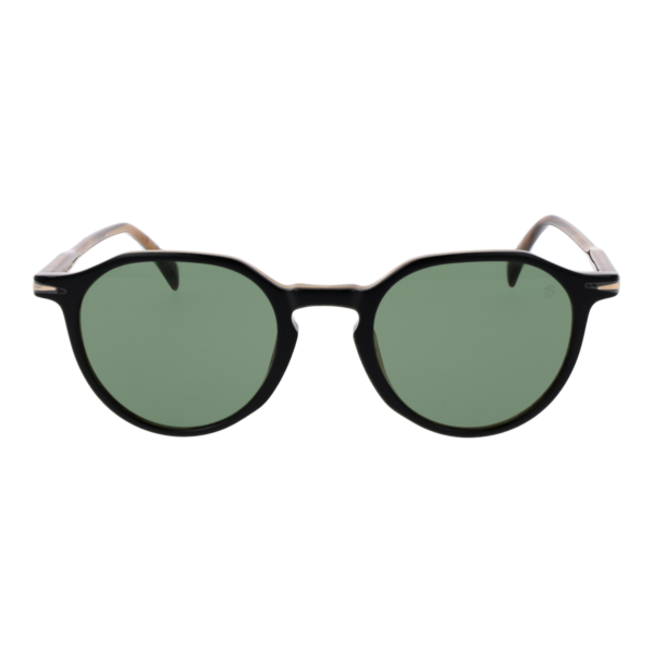 David Beckham Sonnenbrille DB 1217/S 50PPOO7 – Frontansicht mit Azetat Rahmen und Grün Gläsern