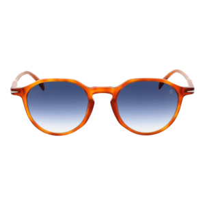 David Beckham Sonnenbrille DB 1217/S 50WR908 – Frontansicht mit Azetat Rahmen und Blau Gläsern