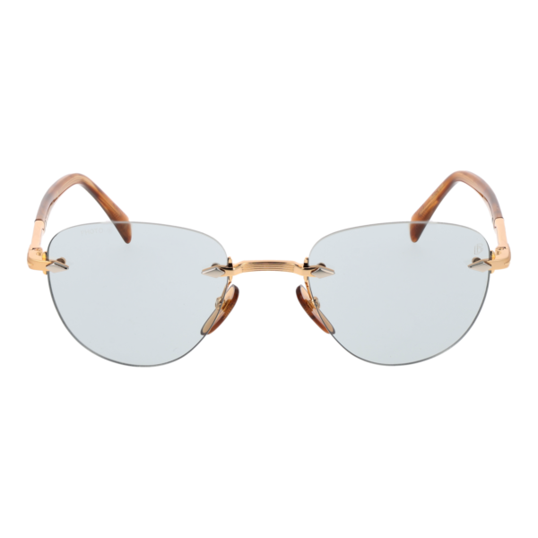 David Beckham Sonnenbrille DB 1224/S 51T5U8J – Frontansicht mit Metall Rahmen und Blau Gläsern