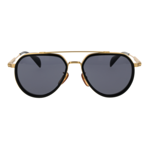 David Beckham Sonnenbrille DB 1226/G/S 57RHL2K – Frontansicht mit Metall Rahmen und Grau Gläsern