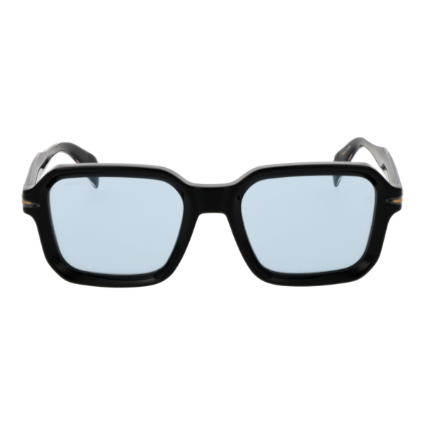 David Beckham Sonnenbrille DB 7147/S 52807QZ – Frontansicht mit Azetat Rahmen und Blau Gläsern