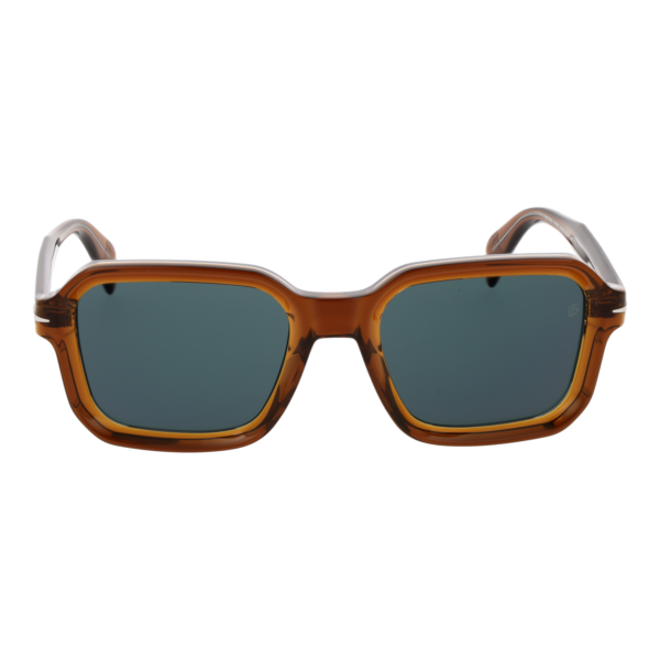 David Beckham Sonnenbrille DB 7147/S 52TXOMT – Frontansicht mit Azetat Rahmen und Grün Gläsern