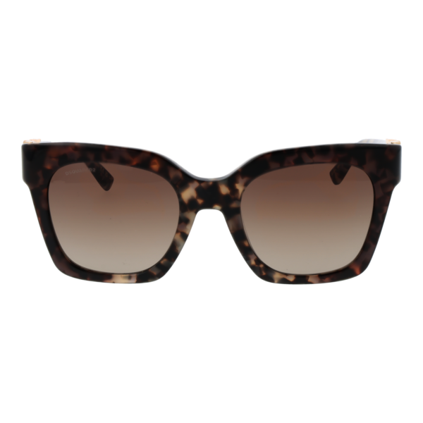 Dsquared2 Sonnenbrille D2 0207/S 52086HA – Frontansicht mit Azetat Rahmen und Braun Gläsern