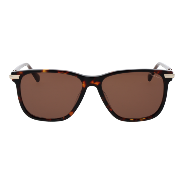 Gant Sonnenbrille GA00005 5552E – Frontansicht mit Azetat Rahmen und Braun Gläsern
