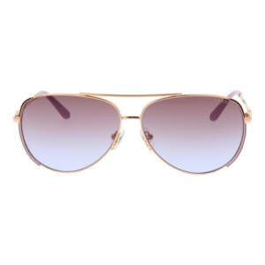 Guess Sonnenbrille GU00193 6259F – Frontansicht mit Metall Rahmen und Rosa Gläsern