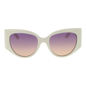 Guess Sonnenbrille GU00202 5421Z – Frontansicht mit Kunststoff Rahmen und Lila Gläsern
