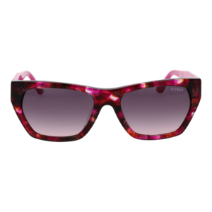 Guess Sonnenbrille GU00203-H 5678F – Frontansicht mit Azetat Rahmen und Braun Gläsern