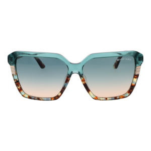 Marciano by Guess Sonnenbrille GM00009 5887W – Frontansicht mit Azetat Rahmen und Türkis Gläsern