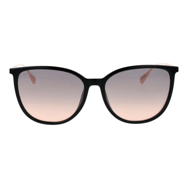 Max & Co Sonnenbrille MO0078 5701B – Frontansicht mit Kunststoff Rahmen und Rosa Gläsern