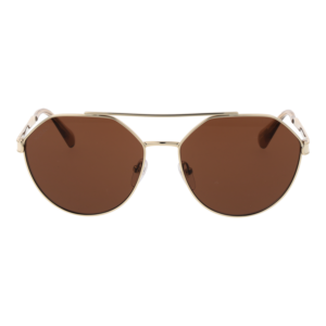 Max & Co Sonnenbrille MO0119 5832E – Frontansicht mit Metall Rahmen und Braun Gläsern