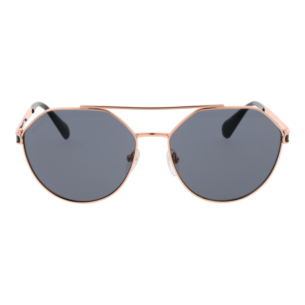 Max & Co Sonnenbrille MO0119 5833A – Frontansicht mit Metall Rahmen und Grau Gläsern