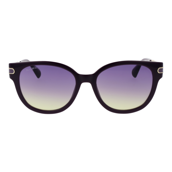 Max & Co Sonnenbrille MO0121 5581Z – Frontansicht mit Kunststoff Rahmen und Lila Gläsern