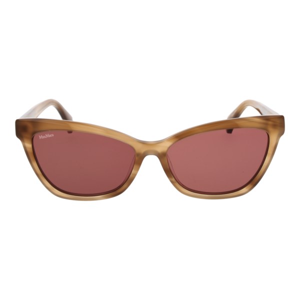 Max Mara Sonnenbrille MM0011 5847E – Frontansicht mit Azetat Rahmen und Pink Gläsern