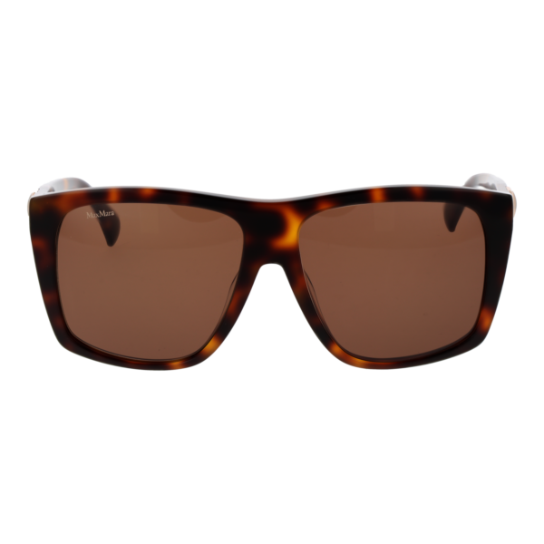 Max Mara Sonnenbrille MM0021 5852E – Frontansicht mit Azetat Rahmen und Braun Gläsern