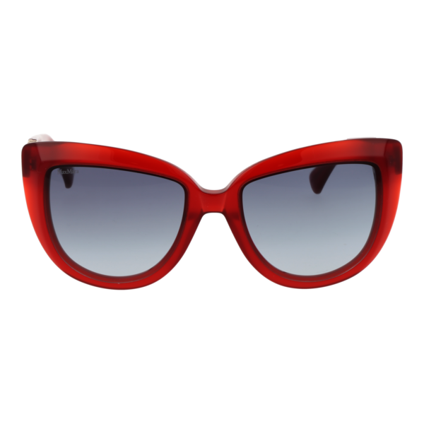 Max Mara Sonnenbrille MM0029 5666B – Frontansicht mit Azetat Rahmen und Grau Gläsern