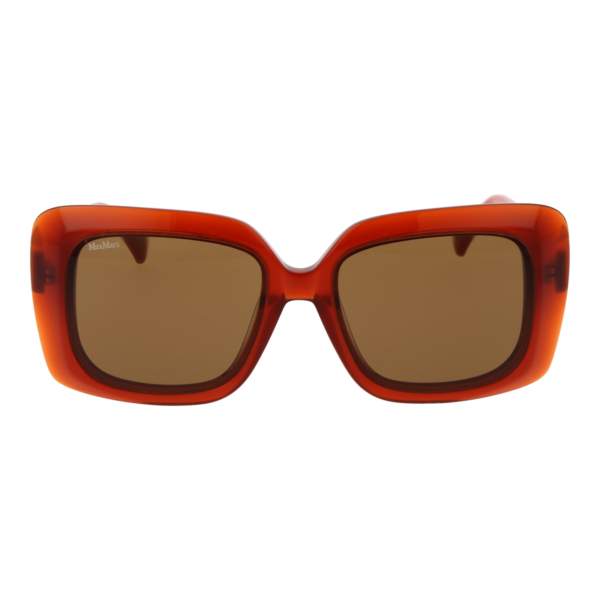 Max Mara Sonnenbrille MM0030 5444E – Frontansicht mit Azetat Rahmen und Gold Gläsern