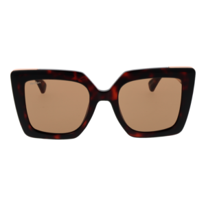 Max Mara Sonnenbrille MM0051 5254S – Frontansicht mit Kunststoff Rahmen und Rosa Gläsern