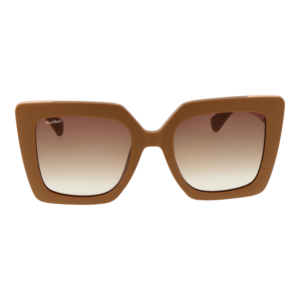 Max Mara Sonnenbrille MM0051 5273F – Frontansicht mit Kunststoff Rahmen und Braun Gläsern