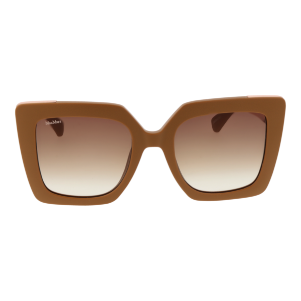 Max Mara Sonnenbrille MM0051 5273F – Frontansicht mit Kunststoff Rahmen und Braun Gläsern