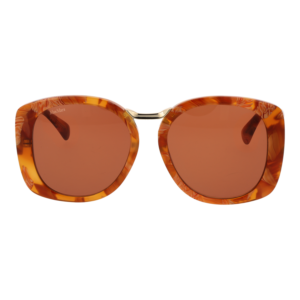 Max Mara Sonnenbrille MM0092 5556E – Frontansicht mit Azetat Rahmen und Braun Gläsern