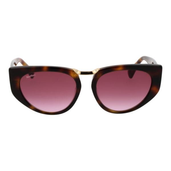 Max Mara Sonnenbrille MM0093 5452F – Frontansicht mit Azetat Rahmen und Rosa Gläsern