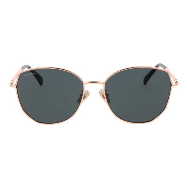 Max Mara Sonnenbrille MM0114-K 5832A – Frontansicht mit Metall Rahmen und Grau Gläsern