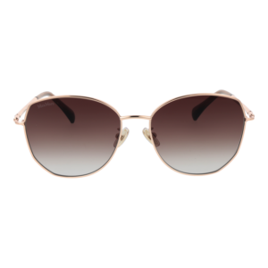 Max Mara Sonnenbrille MM0114-K 5832F – Frontansicht mit Metall Rahmen und Braun Gläsern