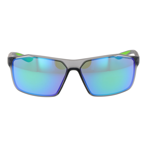 Nike Sonnenbrille CW4666 65022 – Frontansicht mit Kunststoff Rahmen und Grün Gläsern
