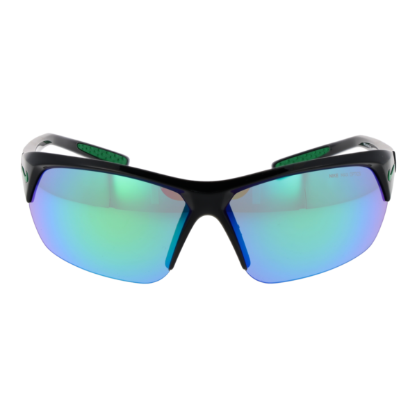 Nike Sonnenbrille FQ4677 69012 – Frontansicht mit Kunststoff Rahmen und Grün Gläsern