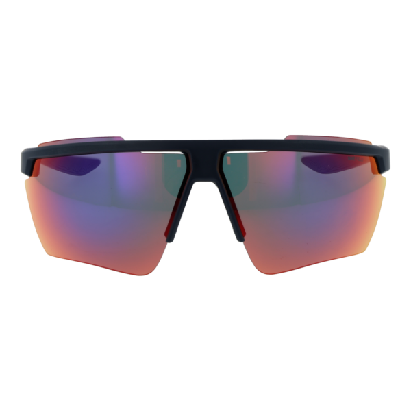 Nike Sonnenbrille V24007 80451 – Frontansicht mit Kunststoff Rahmen und Lila Gläsern