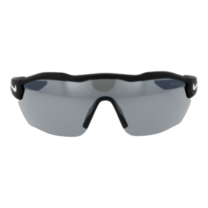 Nike Sonnenbrille V24036 61010 – Frontansicht mit Kunststoff Rahmen und Silber Gläsern