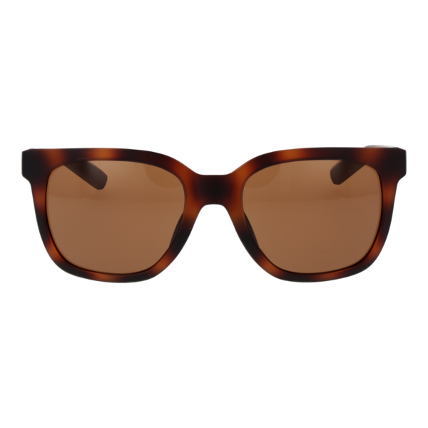 Nike Sonnenbrille V24037 54203 – Frontansicht mit Kunststoff Rahmen und Braun Gläsern