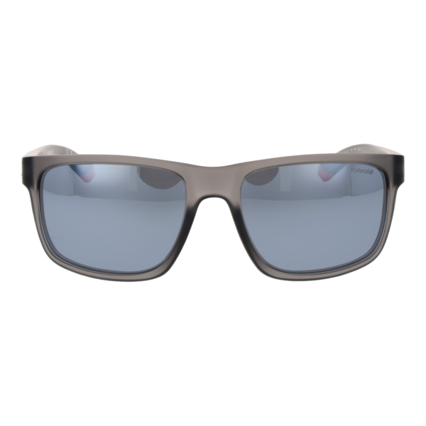 Polaroid Sonnenbrille PLD 2157/S 57RIWEX – Frontansicht mit Polycarbonat Rahmen und Grau Gläsern