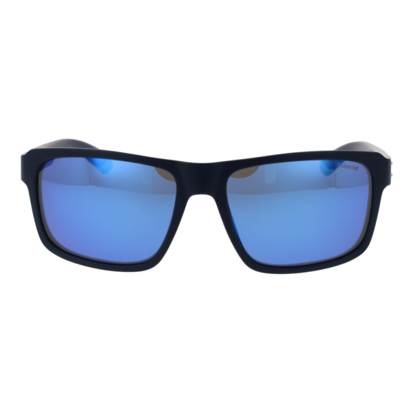 Polaroid Sonnenbrille PLD 2158/S 58FLL5X – Frontansicht mit Polycarbonat Rahmen und Grau Gläsern